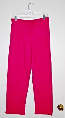 NWT Amazon Essentials Women's Bright Fuchsia Pink Long Knit Lounge Pants sz S M