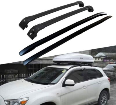 For Mitsubishi ASX 2010-2021 Outlander Sport Black Roof Rack Rails Bars Luggage - View #12