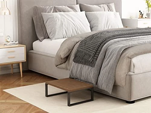 RORKEE Wood Step Stool with 350 Pounds Load Capacity Wooden Bedside Step Stool - Image 2 of 4