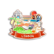 Lisbon PORTUGAL Refrigerator magnet 3D travel souvenirs wood craft gifts