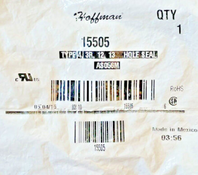 NVENT HOFFMAN 15505, HOLE SEAL, NEW