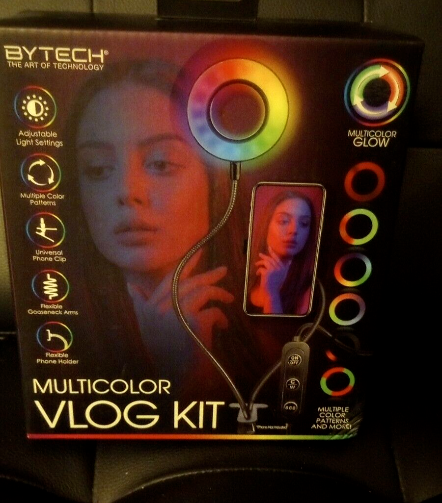 BYTECH VLOG Multicolor Light Kit, Ring light, Universal Phone