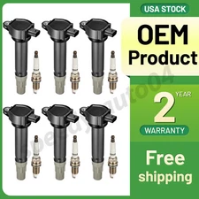 6pcs Ignition Coil + Spark Plug Set UF502 for 2006-10 Chrysler 300 Dodge Charger