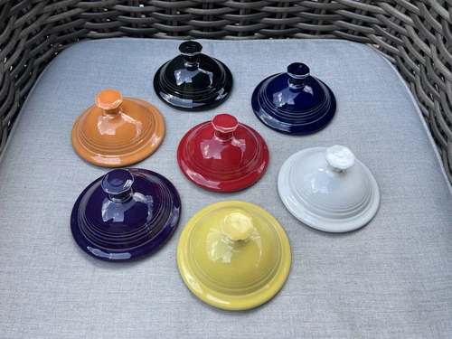 Fiesta Large Teapot Lid Only White Fiestaware 44 oz. Replacement Seconds Chip