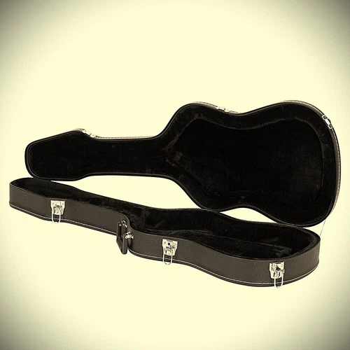 Black Lockable Strat and Tele Hard Shell Electric Guitar Case, Plush Interior