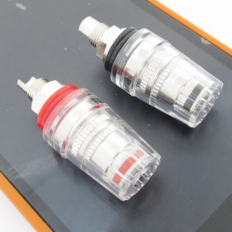 4x High Quality Nickel Plated HiFi Amplifier Speaker Terminal Binding Post 45mm - Image 3 of 4