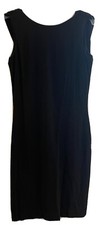 Hugo Buscati Little Black Dress w/ High Neck Front and Draped Low Scoop Back SM