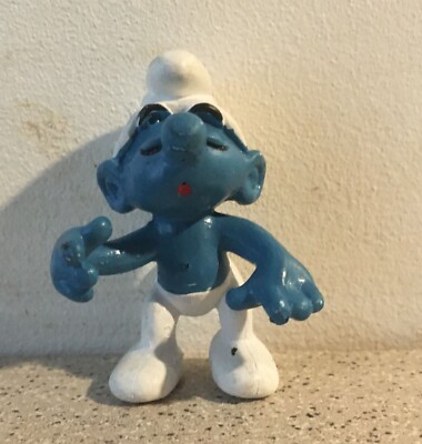Figurine Schtroumpf Schleich - PROMO Avec Éléphant - Réf 20067 - Très Bon état