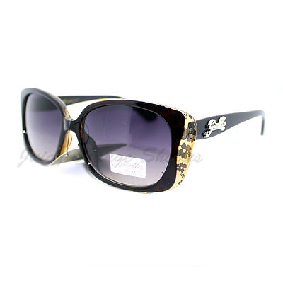 Womens Fashion Sunglasses Rectangle Butterfly Frame Floral Print