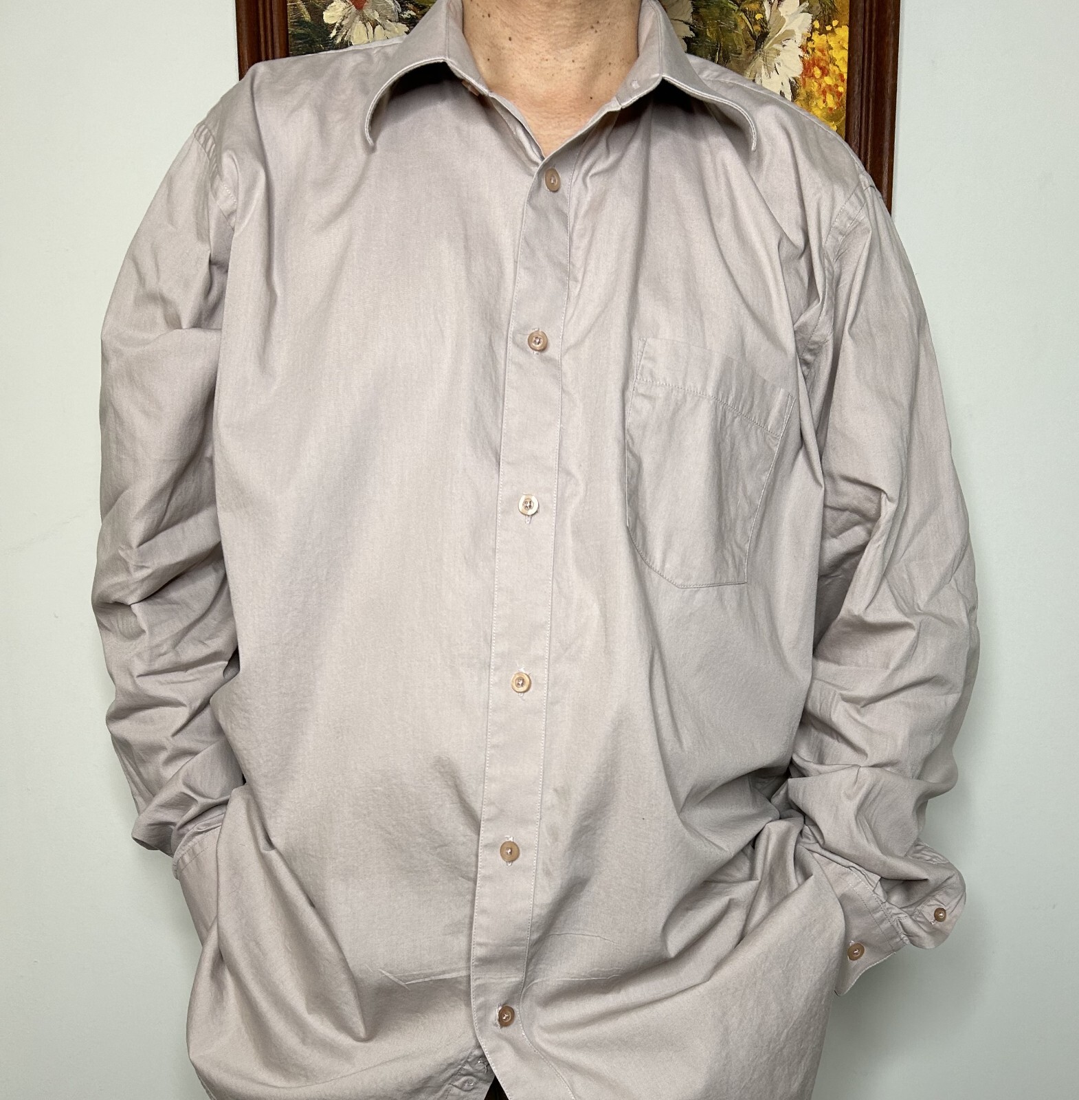 Blacker by Stanley Blacker Button Up Dress Shirt … - image 1