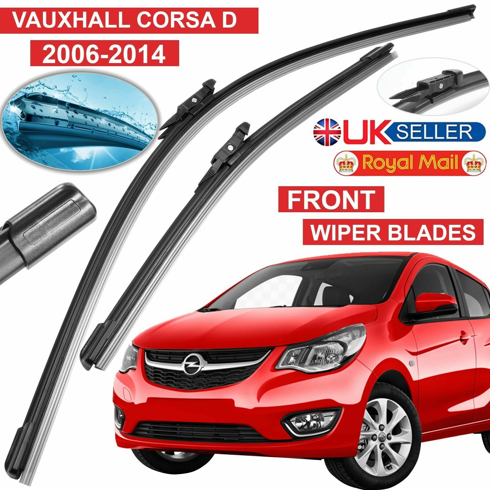 Corsa D Wiper Vauxhall 20062019 16"26" Front Windscreen Aero Flat