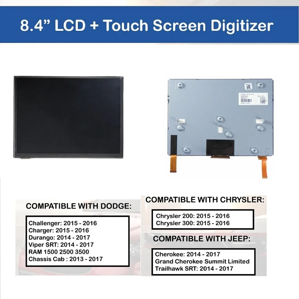 Pantalla LCD 8,4" DJ084NA-01A para Dodge RAM 1500 2500 3500 chasis cabina 2013-2017 Foto 3 de 4