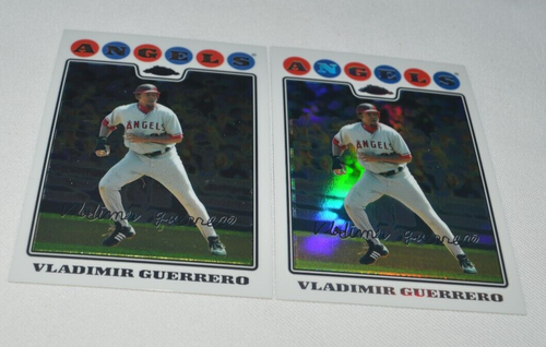 2008 TOPPS CHROME - VLADIMIR GUERRERO OF ANAHEIM ANGELS CARD # 27 & REFRACTOR - Picture 3 of 4