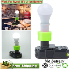 Portable E27 Bulb Cordless LED Work Light For RYOBI 18V Li-ion Battery Powered
