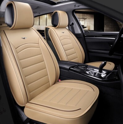 2x Kunstleder Vordere Schonbezüge Sitzbezüge Beige passend für Toyota Volvo VW