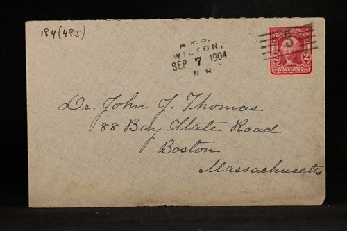 New Hampshire: Wilton 1904 #319 Cover, XF RFD #3