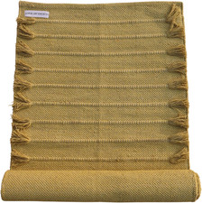 Eco-Friendly Cotton Yoga Rug - Extra-Long Hand-Woven Fitness Mat 24"x72
