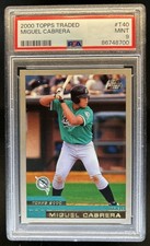 2000 Topps Traded & Rookies Miguel Cabrera Rookie RC #T40 PSA 9