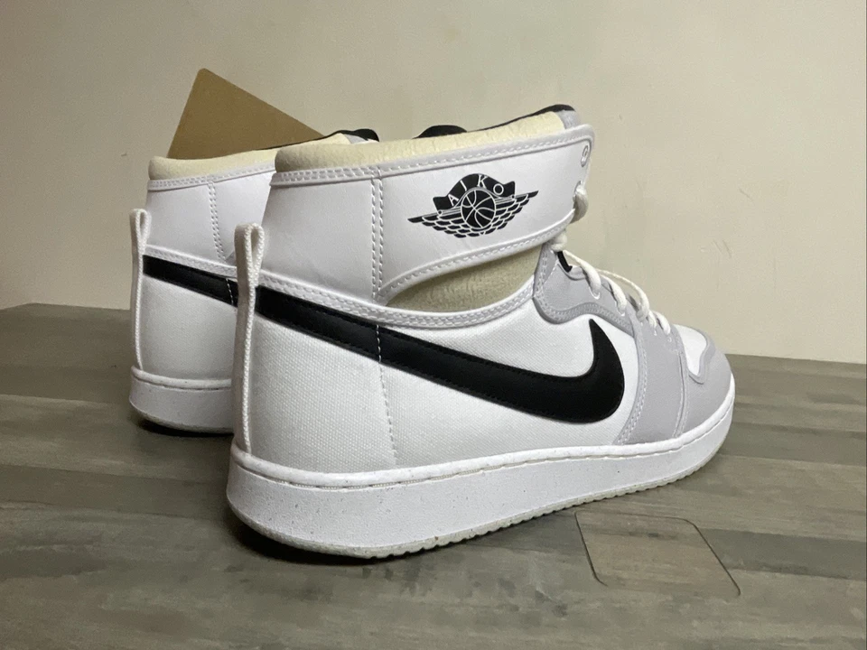 Nike Air Jordan 1 KO High 'Grey Fog' Branco Preto Vela DO5047-100 Masculino Tamanho 13 - Imagem 3 de 4