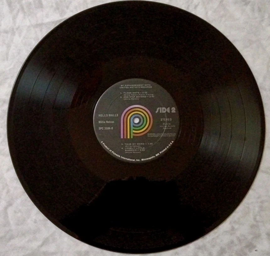 Willie Nelson-Hello Walls 1966 Vinyl LP Album. 1978 Pickwick SPC 3584. - Image 4 of 4