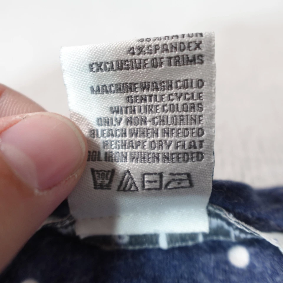 Y2K Shirt Dress Womens Small Blue Floral Boho Peasant Boho American Rag Puff - Image 4 of 4