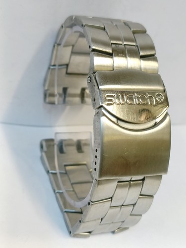 GEBRAUCHTES BAND ARMBAND SWATCH EDELSTAHL BANDBREITE 23, MM EINTEILIG ARMBAND - Bild 9 von 12