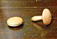 Vintage Wooden Darning Mushroom and Wooden Pin Cushion