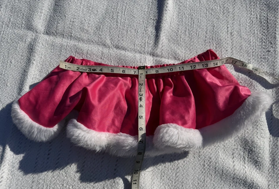 Chapéu Saia VICTORIA SECRET Strass SANTA BABY Cetim PELE ROSA Y2K Tamanho Único - Imagem 4 de 4