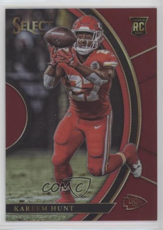 2017 Panini Select Concourse Maroon Prizm /99 Kareem Hunt #68 Rookie RC