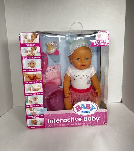 Baby Born Interactive Baby Zapf Creations Doll 9 Ways To Nurture Box Wear New