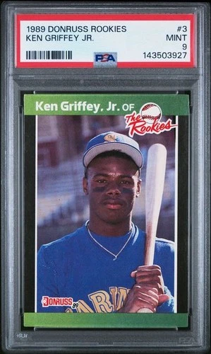 1989 Donruss Rookies Ken Griffey Jr #3 PSA 9