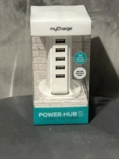 myCharge Power-Hub (5 - Port USB Tower for Multiple Devices)