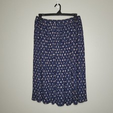 Vintage Talbots 90s blue Prairie farmhouse cottagecore pleated skirt size 14p