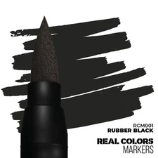 AK #RCM001 Real Colors Acrylic Marker Rubber Black