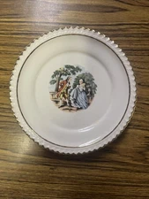 The Harker Pottery Co. Vintage 22kt Gold Dessert Plates Set Of 5