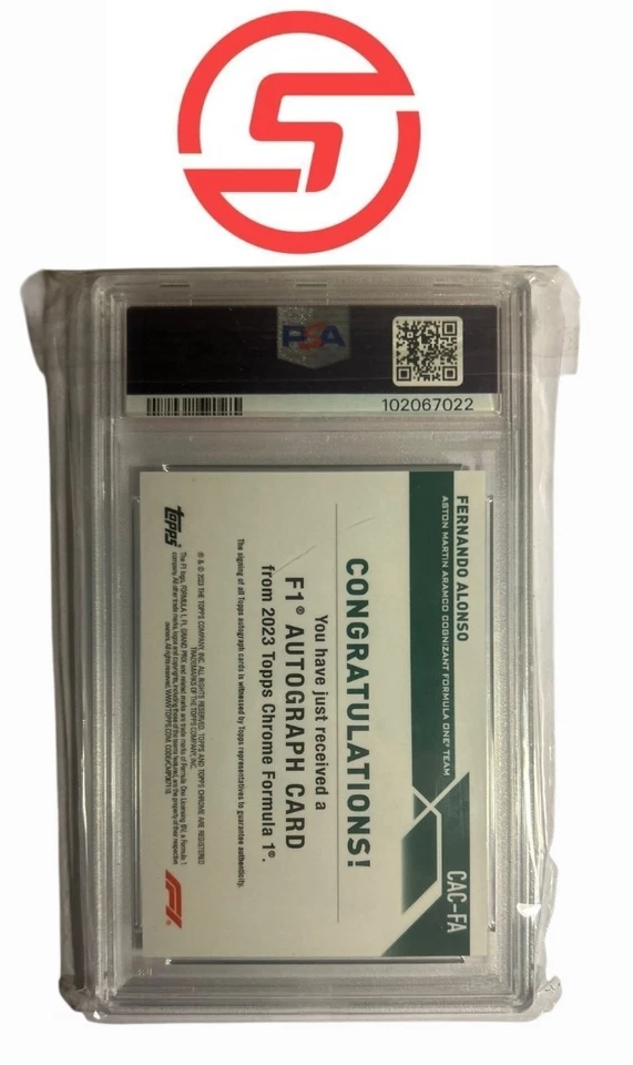 2023 Topps Chrome Formula 1 Fernando Alonso Autograph - Image 2 of 2