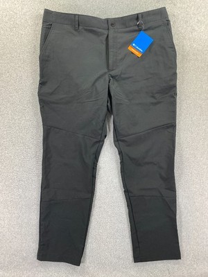 NEW Columbia Men's Black Cargo Pants Size 40x30 Tech Trail Hiker Omni-Shield