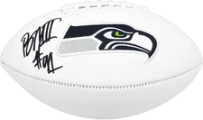 Byron Murphy II Autographed Signed Seattle Seahawks White Logo Football MCS Holo