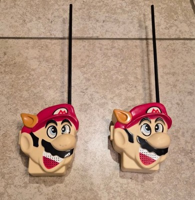   Vintage Super Mario Bros Walkie Talkies   2 Units   Tested & Working