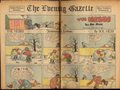Worcester Evening Telegram Comics 1/12 1928 The Nebbs Alexander Smart Esq Elmer