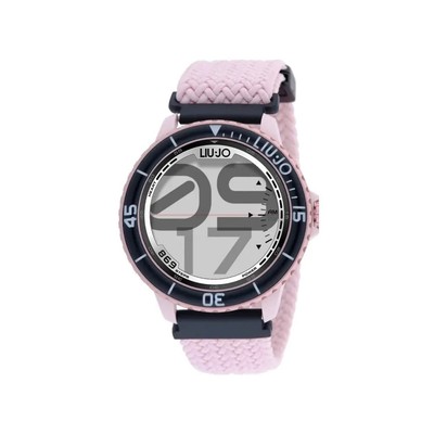 Smartwatch + Armband LIU JO LUXURY SYNC SWLJ183 Textil Rosa + Silikon Schwarz