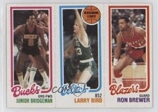 1980-81 Topps Junior Bridgeman Larry Bird Ron Brewer #198-31-146 HOF px8