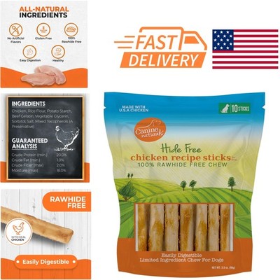 USA Sourced Chicken Chew Sticks 5 Inch Rawhide Free Treats for Healthy Dogs