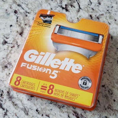 Gillette Fusion5 Razor Blade Refills, NEW - 8 Cartridges