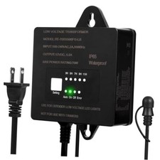 70W Low Voltage Transformer Outdoor with Timer, 120V AC to 12V DC - 70.0 Watts
