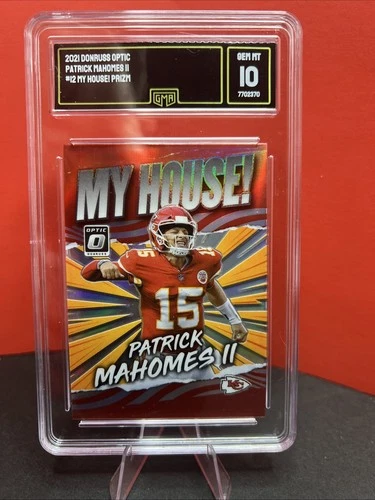 Patrick Mahomes II QB- 2021 Panini Donruss Optic “MY HOUSE!” Prizm #12 GMA-10 KC
