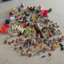 Lot of 100+ VTG Cracker Jack & Gumball Vintage Charms Prizes Trinkets Variety!!