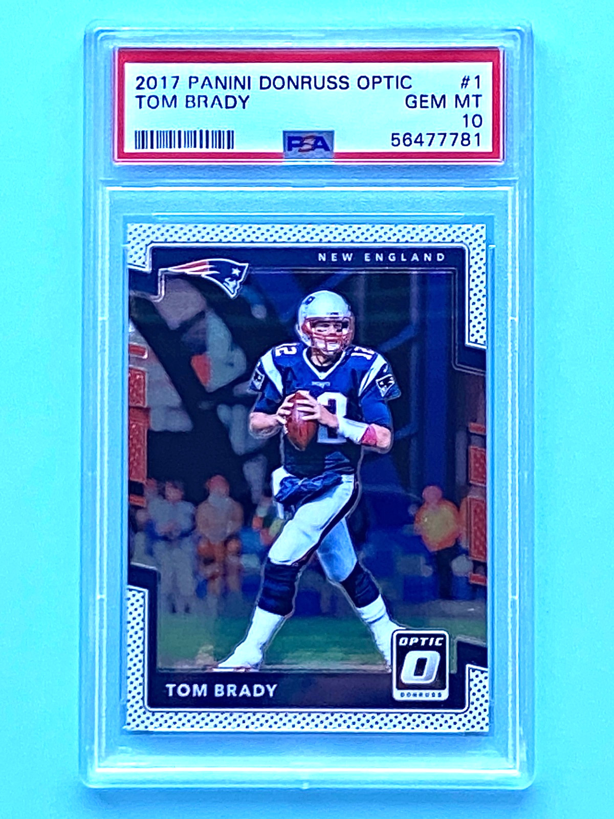 2017 Panini Donruss Optic TOM BRADY Silver Prizm #1 PSA 10 Patriots Bucs 🔥