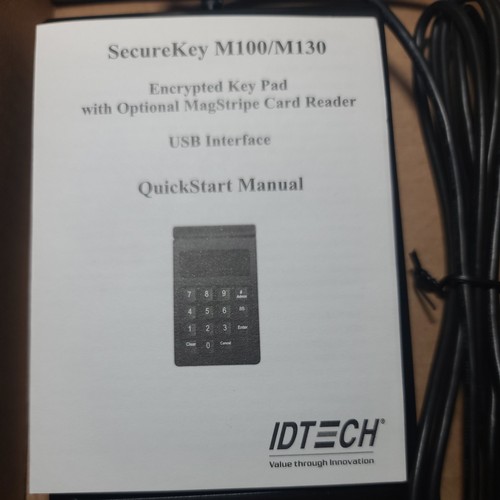 ID Tech IDTech SecureKey M130 Keypad IDKE-534833BL. USB Interface. | eBay