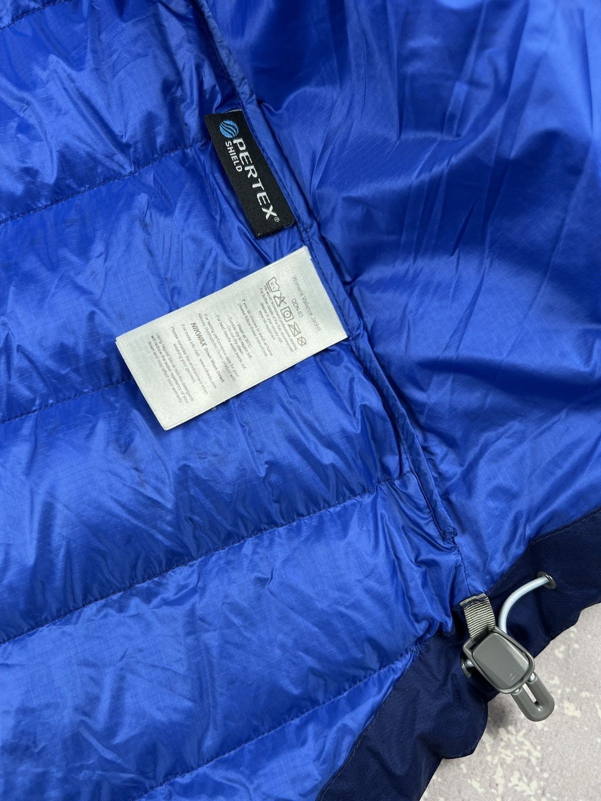 Rab Valiance Jacket Down Puffer Pertex Shield NIKWAX Waterproof Womens M Blue image 9